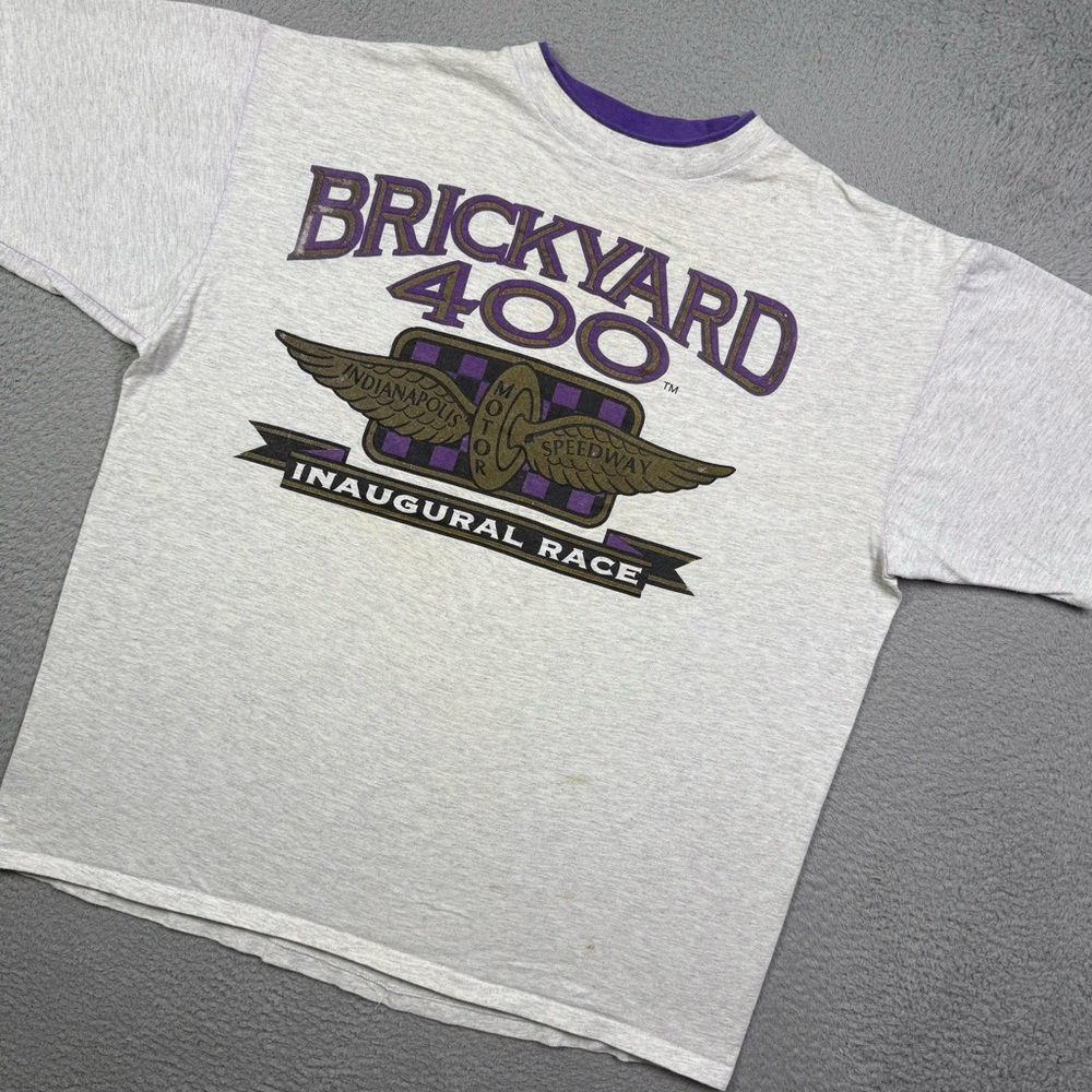 Vintage 90s Brickyard 400 inaugural race NASCAR T-shirt